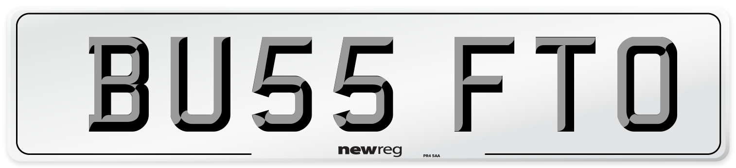 BU55 FTO Number Plate from New Reg